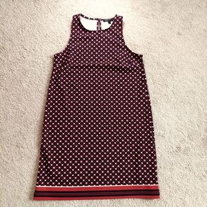 Banana Republic Dark Blue, Red& White Polka Dot Dress, A line Dress,Casual Dress